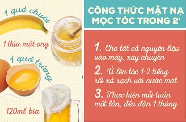 Hỗn hợp giúp tóc mọc "siêu"nhanh